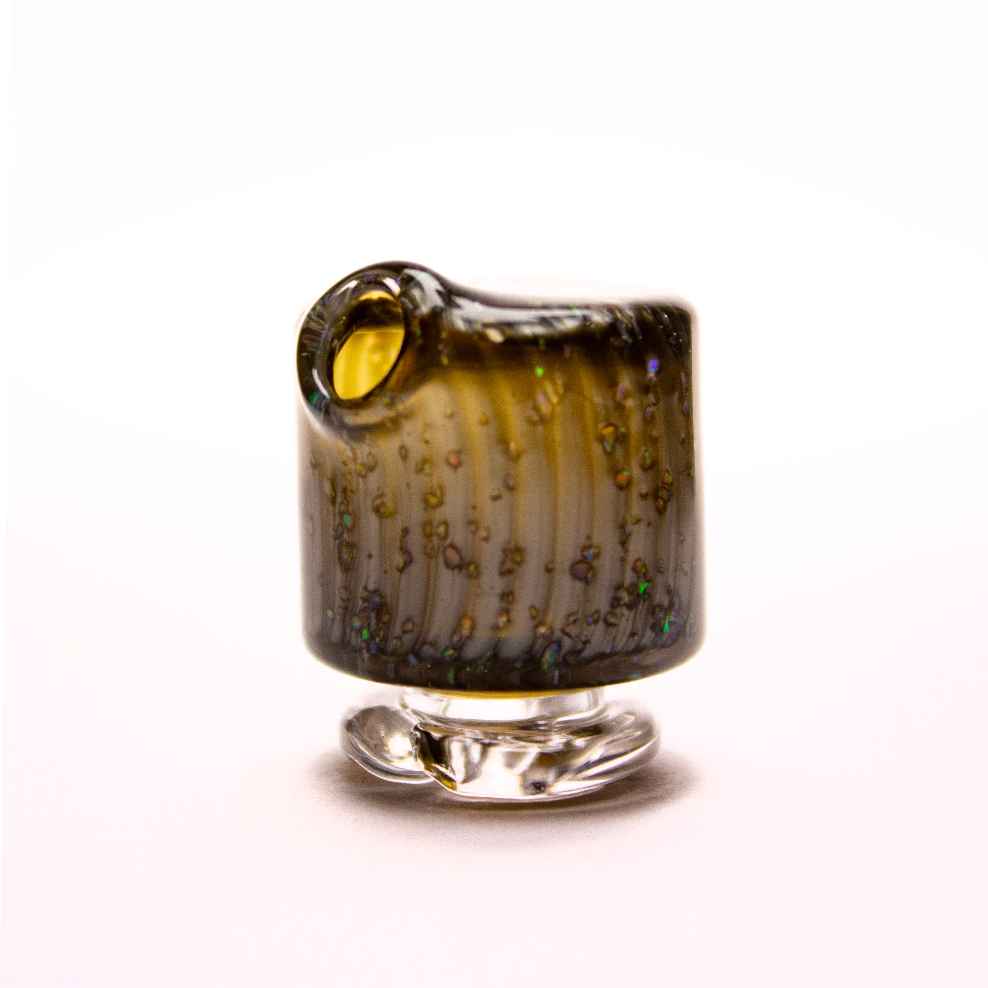 Sandalz Glass Electrum Crushed Opal Pivot Spinner Tip #SAN86 - Planet Caravan